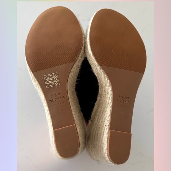 Stuart Weitzman Espadrille Navy Wedge Sandals – Size 8 - Picture 8 of 8